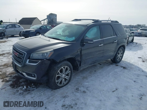 2015 GMC Acadia SLT with VIN 1GKKVRKD7FJ282188, listed as a IAAI auction lot 41610986 with 171,935 mi miles. Bid and sale history available at carsss.com. Image 2.