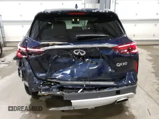 2021 Infiniti QX50 SENSORY with VIN 3PCAJ5CB4MF100086, listed as a Copart auction lot 37110813 with 11,250 mi miles. Bid and sale history available at carsss.com. Image 6.