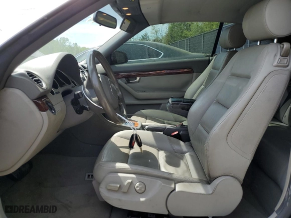 2007 Audi A4 2.0T with VIN WAUAF48H07K031118, listed as a Copart auction lot 54013895 with 107,104 mi miles and Clean Title. Bid and sale history available at carsss.com. Image 7.