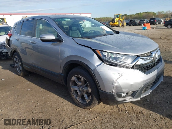 2019 Honda CR-V EX-L with VIN 2HKRW2H81KH677690, listed as a IAAI auction lot 41924225 with 39,227 mi miles and . Bid and sale history available at carsss.com. Image 1.
