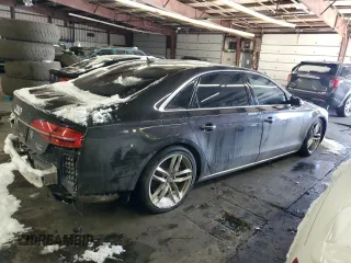 2015 Audi A8 L 4.0T with VIN WAU32AFD4FN007436, listed as a Copart auction lot 89020695 with 0 mi miles and Salvage Title. Bid and sale history available at carsss.com. Image 3.