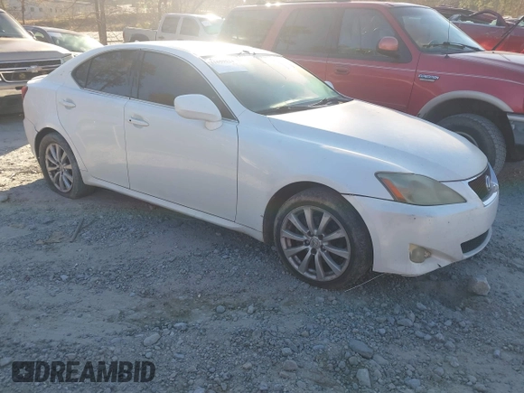 2007 Lexus IS 250 with VIN JTHCK262672010640, listed as a IAAI auction lot 41659524 with 328,686 mi miles. Bid and sale history available at carsss.com. Image 1.
