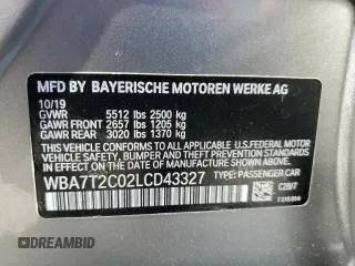 2020 BMW 7 Series 740i with VIN WBA7T2C02LCD43327, listed as a Copart auction lot 52796565 with 79,744 mi miles and Non Repairable. Bid and sale history available at carsss.com. Image 13.