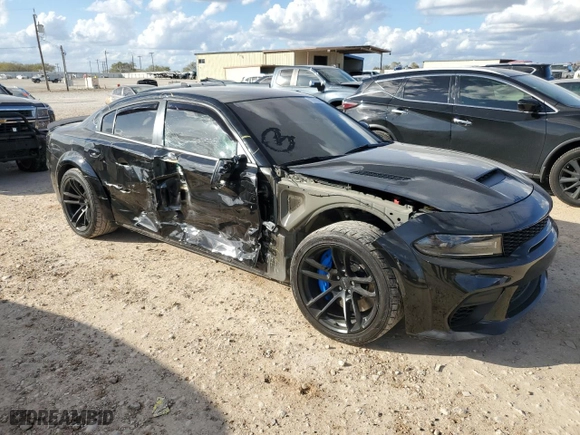 2021 Dodge Charger SRT Hellcat Redeye Widebody with VIN 2C3CDXL94MH659323, listed as a Copart auction lot 85601444 with 0 mi miles and Salvage Title. Bid and sale history available at carsss.com. Image 4.