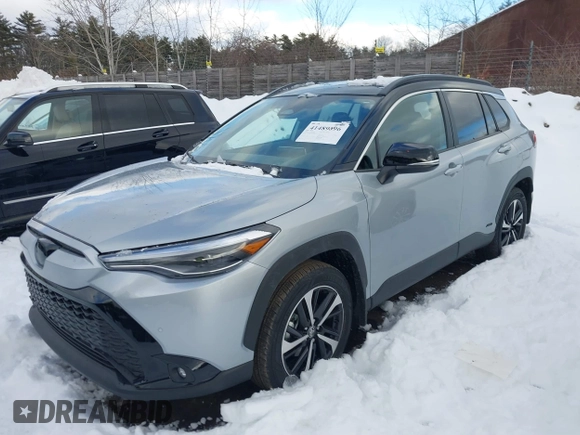 2024 Toyota Corolla Cross Hybrid S with VIN 7MUFBABGXRV063045, listed as a IAAI auction lot 41489096 with 9,736 mi miles and . Bid and sale history available at DreamBid. Image 19.