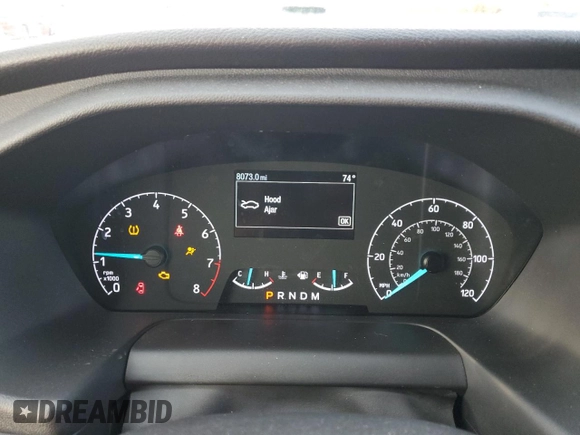 2024 Ford Transit Cargo with VIN 1FTBR1C82RKA03876, listed as a Copart auction lot 84399854 with 8,073 mi miles and Salvage Title. Bid and sale history available at DreamBid. Image 9.