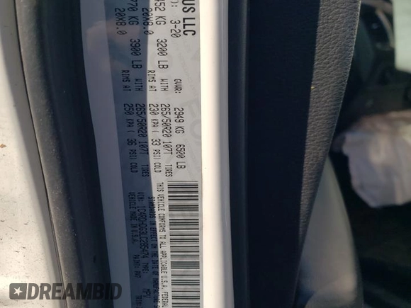2020 Dodge Durango GT with VIN 1C4RDHDG3LC285474, listed as a Copart auction lot 41897485 with 144,093 mi miles and Salvage Title. Bid and sale history available at DreamBid. Image 13.