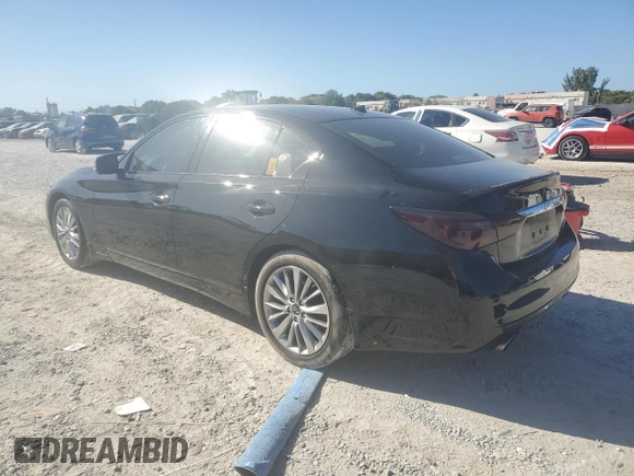 2021 Infiniti Q50 3.0t LUXE with VIN JN1EV7BPXMM706677, listed as a Copart auction lot 49637485 with 37,049 mi miles and Non Repairable. Bid and sale history available at carsss.com. Image 2.
