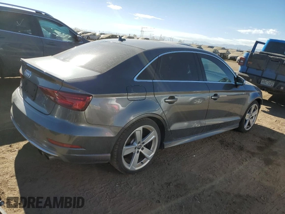 2017 Audi S3 Premium Plus with VIN WAUB1GFF0H1012582, listed as a Copart auction lot 43640435 with 65,254 mi miles and Salvage Title. Bid and sale history available at carsss.com. Image 3.