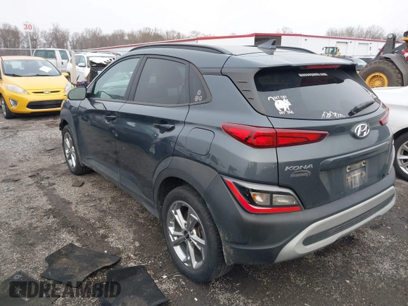 2022 Hyundai Kona SEL with VIN KM8K3CAB1NU862415, listed as a IAAI auction lot 41164542 with 100,301 mi miles. Bid and sale history available at carsss.com. Image 3.