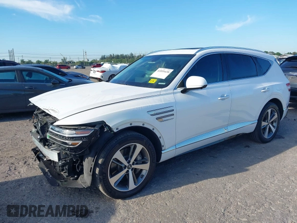 2023 Genesis GV80 with VIN KMUHCESCXPU106714, listed as a IAAI auction lot 41899438 with 35,750 mi miles and . Bid and sale history available at DreamBid. Image 17.