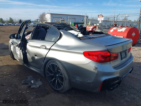 2019 BMW M5 Competition with VIN WBSJF0C58KB285959, listed as a IAAI auction lot 41867705 with 0 mi miles. Bid and sale history available at carsss.com. Image 3.