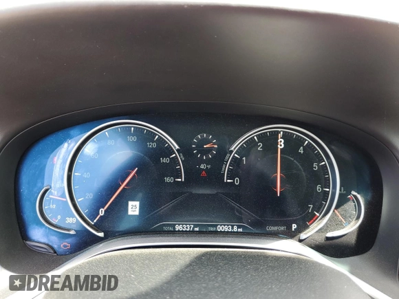 2018 BMW 7 Series 740i with VIN WBA7E2C59JG741689, listed as a Copart auction lot 50948855 with 96,337 mi miles and Salvage Title. Bid and sale history available at carsss.com. Image 9.