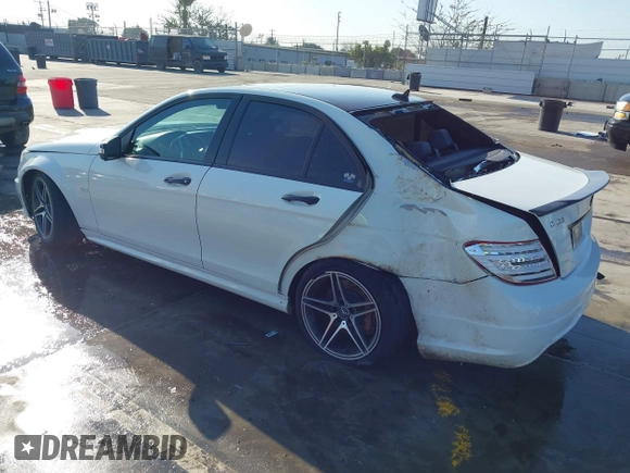 2012 Mercedes-Benz C 63 AMG with VIN WDDGF7HB2CA661318, listed as a IAAI auction lot 41841635 with 125,085 mi miles and . Bid and sale history available at carsss.com. Image 3.