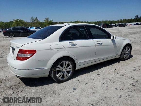 2011 Mercedes-Benz C 300 Sport with VIN WDDGF8BB2BR164820, listed as a Copart auction lot 53251255 with 142,314 mi miles and Salvage title. Bid and sale history available at DreamBid. Image 3.
