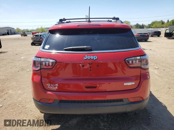 2021 Jeep Compass Latitude with VIN 3C4NJDBB8MT555442, listed as a Copart auction lot 56505235 with 39,793 mi miles and Salvage title. Bid and sale history available at DreamBid. Image 6.