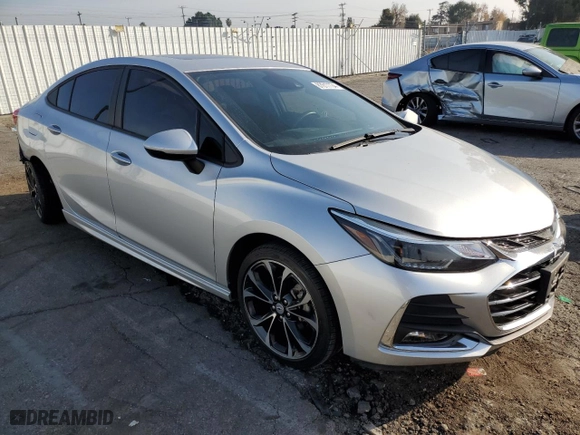 2019 Chevrolet Cruze Premier with VIN 1G1BF5SM8K7127201, listed as a Copart auction lot 87017734 with 23,155 mi miles and Salvage Title. Bid and sale history available at carsss.com. Image 4.