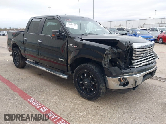 2012 Ford F-150 XL with VIN 1FTFW1CT1CFC94305, listed as a IAAI auction lot 41130095 with 187,704 mi miles. Bid and sale history available at carsss.com. Image 1.