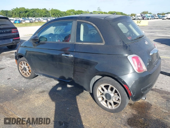 2013 FIAT 500 Pop with VIN 3C3CFFAR1DT674201, listed as a IAAI auction lot 41057297 with 108,297 mi miles. Bid and sale history available at carsss.com. Image 3.