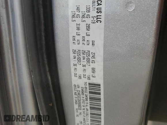 2019 Dodge Grand Caravan GT with VIN 2C4RDGEG5KR688239, listed as a Copart auction lot 53791835 with 113,451 mi miles and Salvage Title. Bid and sale history available at DreamBid. Image 14.