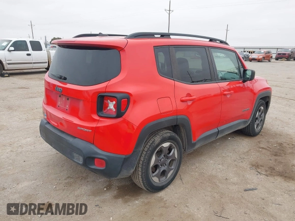 2017 Jeep Renegade Sport with VIN ZACCJAAB7HPE81676, listed as a IAAI auction lot 41546941 with 113,967 mi miles and . Bid and sale history available at DreamBid. Image 4.