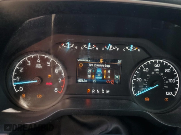 2022 Ford F-150 XL with VIN 1FTMF1CB8NKD57327, listed as a Copart auction lot 51118755 with 43,578 mi miles and Clean Title. Bid and sale history available at carsss.com. Image 9.