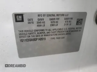 2016 Chevrolet Malibu Limited LT with VIN 1G11C5SA9GF142619, listed as a Copart auction lot 79125644 with 109,156 mi miles and Salvage Title. Bid and sale history available at carsss.com. Image 13.