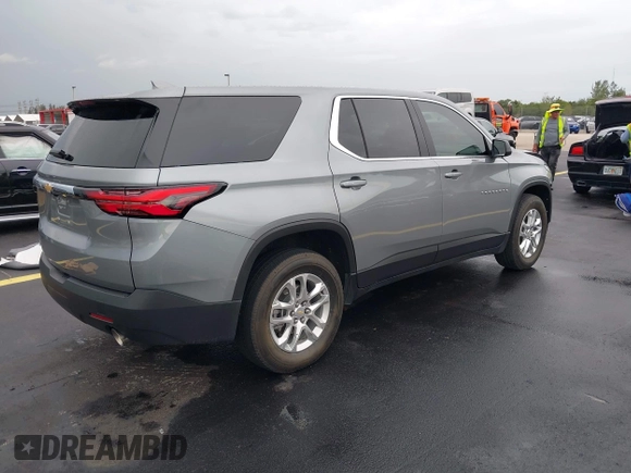 2023 Chevrolet Traverse LS with VIN 1GNERFKW6PJ340667, listed as a IAAI auction lot 42340837 with 26,746 mi miles and . Bid and sale history available at DreamBid. Image 4.