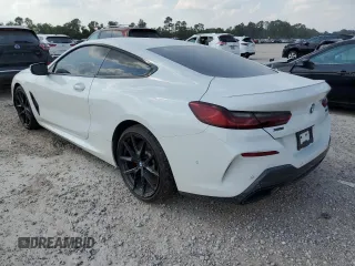 2021 BMW 8 Series M850i xDrive with VIN WBABC4C03MCF61722, listed as a Copart auction lot 66098664 with 17,502 mi miles and Salvage Title. Bid and sale history available at carsss.com. Image 2.