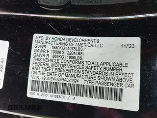 2024 Acura Integra Technology с VIN 19UDE4H69RA020324, выставлен на аукционе IAAI как лот 42501550 с пробегом 30 301 миль миль и . История ставок и продаж доступна на DreamBid. Изображение 9.