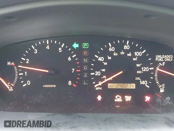 1999 Lexus ES 300 с VIN JT8BF28G9X5060374, выставлен на аукционе IAAI как лот 41809173 с пробегом 240 274 миль миль и . История ставок и продаж доступна на DreamBid. Изображение 7.