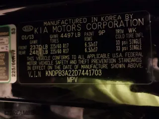 2013 Kia Sportage LX with VIN KNDPB3A22D7441703, listed as a IAAI auction lot 41420552 with 176,619 mi miles. Bid and sale history available at carsss.com. Image 9.