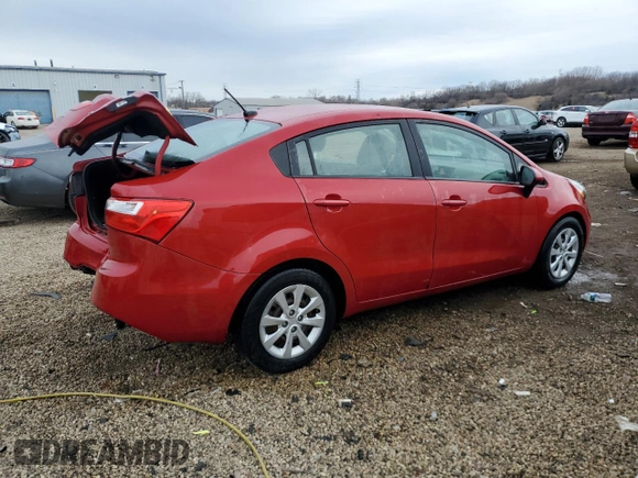 2015 Kia Rio LX with VIN KNADM4A34F6448489, listed as a Copart auction lot 50269865 with 62,934 mi miles and Salvage Title. Bid and sale history available at carsss.com. Image 3.