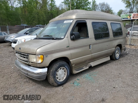 1999 Ford Econoline Cargo with VIN 1FDRE14W5XHB75137, listed as a Copart auction lot 53663605 with 147,149 mi miles and Salvage Title. Bid and sale history available at carsss.com. Image 1.