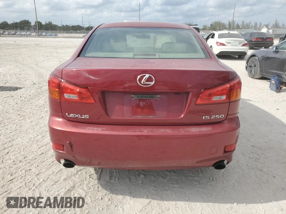 2006 Lexus IS 250 Manual with VIN JTHBK262165005368, listed as a Copart auction lot 54226295 with 182,659 mi miles and Clean Title. Bid and sale history available at carsss.com. Image 6.