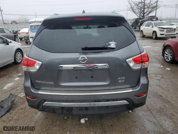 2016 Nissan Pathfinder Platinum with VIN 5N1AR2MM5GC624920, listed as a Copart auction lot 43809695 with 131,475 mi miles and Salvage Title. Bid and sale history available at carsss.com. Image 6.