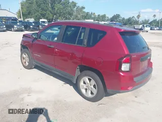 2017 Jeep Compass Sport with VIN 1C4NJCBA7HD119548, listed as a IAAI auction lot 42586037 with 93,529 mi miles and . Bid and sale history available at DreamBid. Image 3.