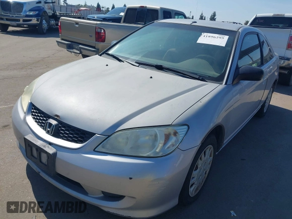 2005 Honda Civic Cpe LX with VIN 1HGEM225X5L031746, listed as a IAAI auction lot 41896295 with 211,888 mi miles. Bid and sale history available at carsss.com. Image 2.