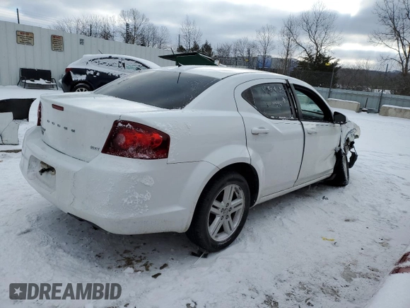 2014 Dodge Avenger SXT z VIN 1C3CDZCB6EN163754, wystawiony jako Copart lot #45983495 z przebiegiem 123 668 mil mil oraz Nie do naprawy • Non repairable. Historia ofert i sprzedaży dostępna na DreamBid. Obrazek 3.