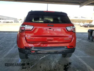 2025 Jeep Compass Trailhawk with VIN 3C4NJDDNXST553759, listed as a Copart auction lot 64247685 with 9,314 mi miles and Salvage title. Bid and sale history available at DreamBid. Image 6.
