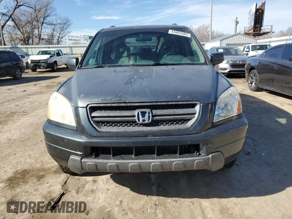 2004 Honda Pilot EX with VIN 2HKYF18534H587990, listed as a Copart auction lot 43003585 with 283,562 mi miles and Salvage Title. Bid and sale history available at DreamBid. Image 5.
