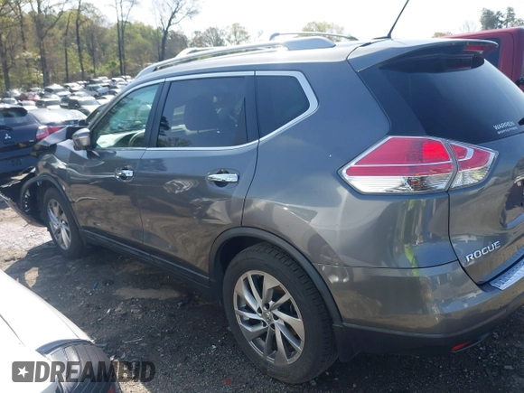 2015 Nissan Rogue SL with VIN 5N1AT2MT1FC766074, listed as a IAAI auction lot 41908829 with 52,537 mi miles. Bid and sale history available at carsss.com. Image 14.