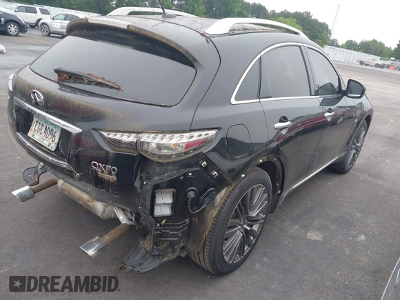 2017 Infiniti QX70 z VIN JN8CS1MU2HM140540, wystawiony jako IAAI lot #42367880 z przebiegiem 109 214 mil mil oraz . Historia ofert i sprzedaży dostępna na DreamBid. Obrazek 4.