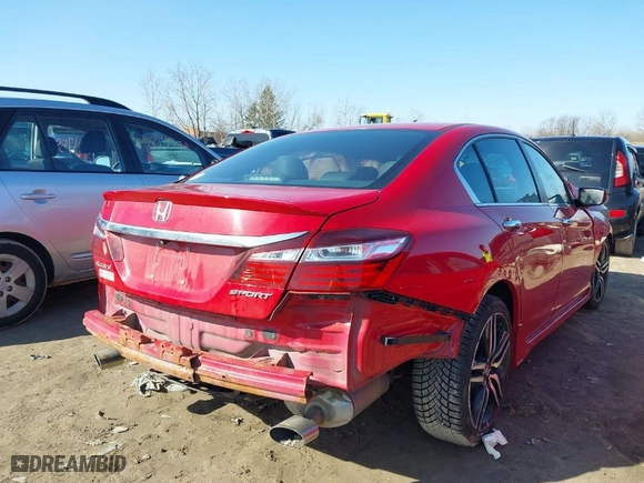 2016 Honda Accord Sedan Sport with VIN 1HGCR2F57GA030622, listed as a IAAI auction lot 41801343 with 152,197 mi miles. Bid and sale history available at carsss.com. Image 4.