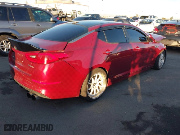 2015 Kia Optima SXL Turbo with VIN 5XXGR4A63FG507285, listed as a IAAI auction lot 40931441 with 113,726 mi miles and . Bid and sale history available at DreamBid. Image 4.