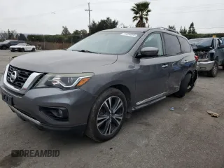 2017 Nissan Pathfinder S with VIN 5N1DR2MN8HC680941, listed as a Copart auction lot 44890095 with 124,638 mi miles and Salvage Title. Bid and sale history available at carsss.com. Image 1.