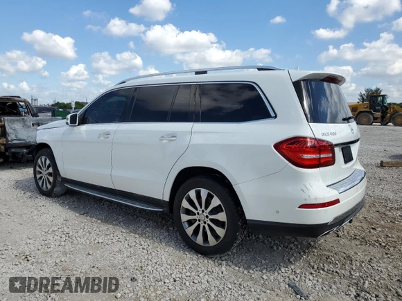 2017 Mercedes-Benz GLS 450 with VIN 4JGDF6EE4HA796194, listed as a Copart auction lot 57115154 with 92,454 mi miles and Salvage Title. Bid and sale history available at DreamBid. Image 2.