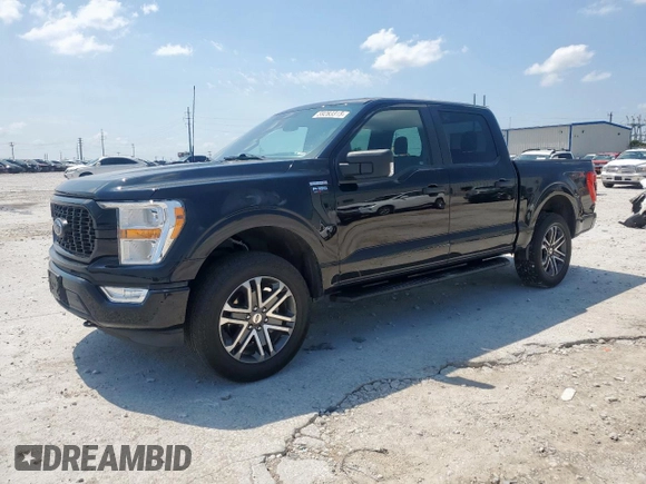 2021 Ford F-150 XL with VIN 1FTEW1EP9MFB94496, listed as a Copart auction lot 59283315 with 30,753 mi miles and Salvage title. Bid and sale history available at DreamBid. Image 1.
