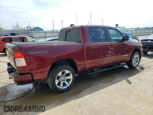 2022 Ram 1500 Big Horn with VIN 1C6SRFFTXNN459671, listed as a Copart auction lot 52813175 with 40,497 mi miles and Salvage Title. Bid and sale history available at carsss.com. Image 3.