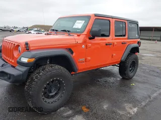 2019 Jeep Wrangler Unlimited Sport S with VIN 1C4HJXDG7KW568441, listed as a IAAI auction lot 41142271 with 73,698 mi miles and . Bid and sale history available at DreamBid. Image 18.